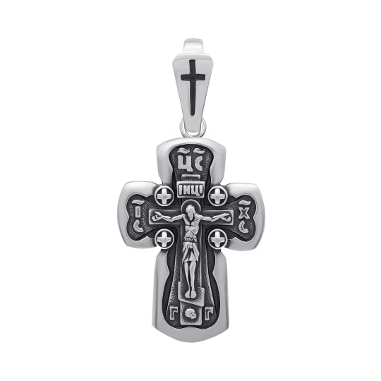 Подвеска-крест из серебра