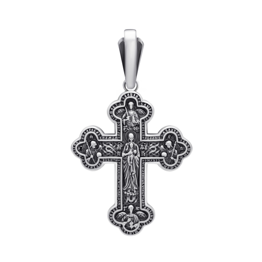 Подвеска-крест из серебра