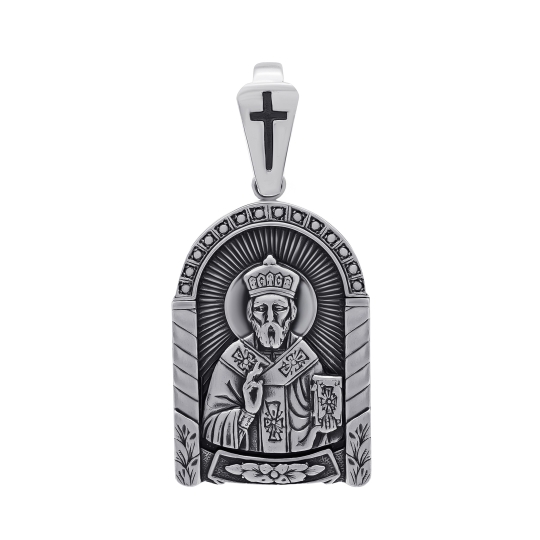 Подвеска-крест из серебра