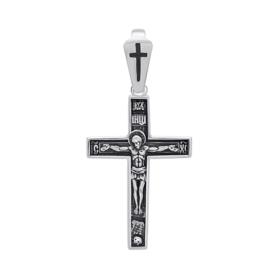 Подвеска-крест из серебра