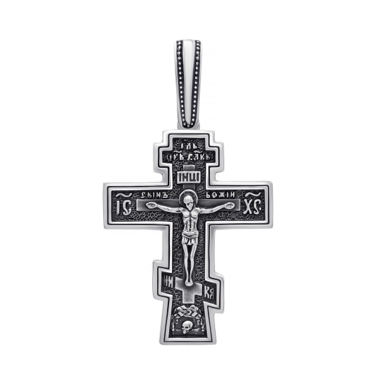 Подвеска-крест из серебра