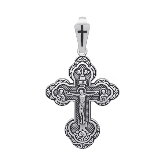 Подвеска-крест из серебра