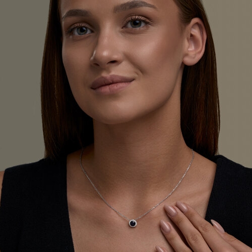 Серьги из серебра с фианитами