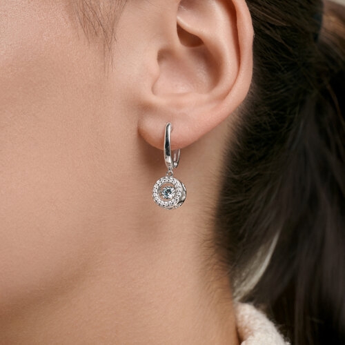 Колье из серебра с бриллианитом и фианитами