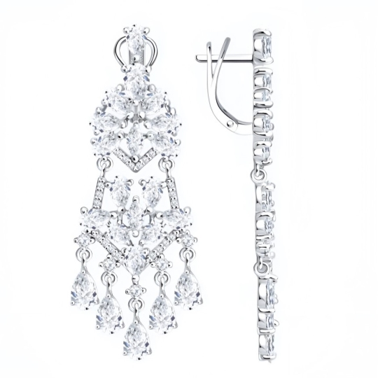 Серьги из серебра с жемчугом