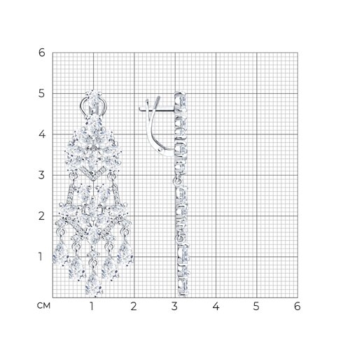 Серьги из серебра с жемчугом