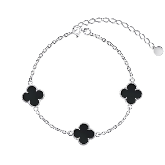 Браслет из серебра с чернением плетения "Бисмарк"