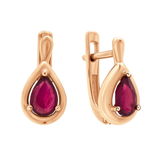 Серьги из золота с изумрудами