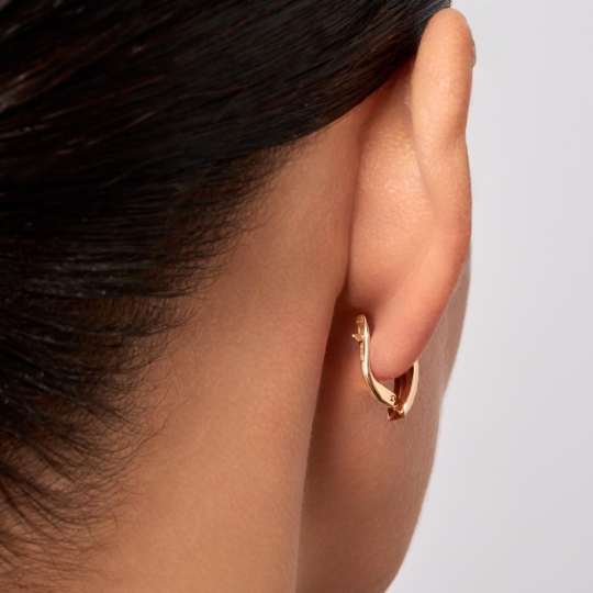 Серьги из лимонного золота с фианитами