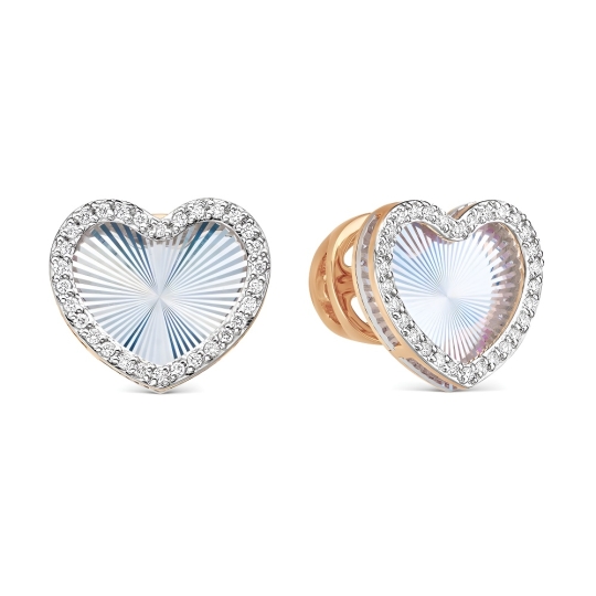 Подвеска из золота с алмазной гранью и бриллиантами