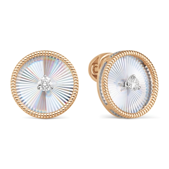 Серьги из золота с фианитами 