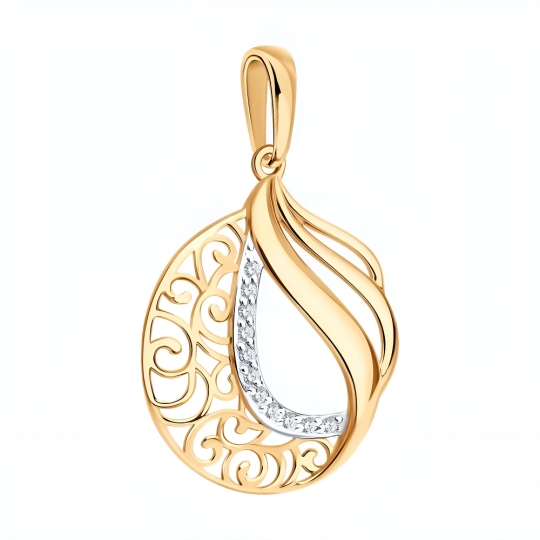 Подвеска из лимонного золота «Пантера»