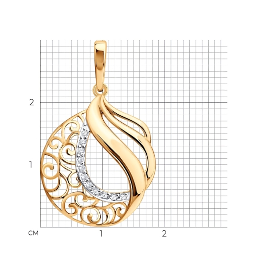 Подвеска из лимонного золота «Пантера»