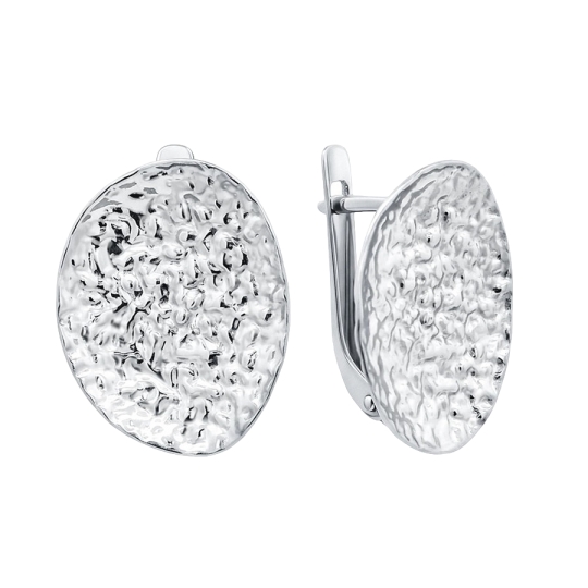 Серьги из серебра с фианитами 