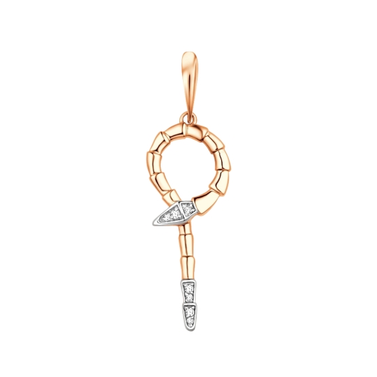 Подвеска из белого золота с бриллиантами