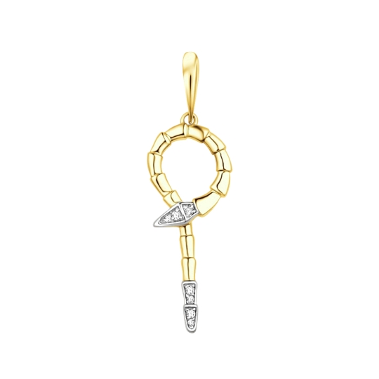 Подвеска из золота с фианитами