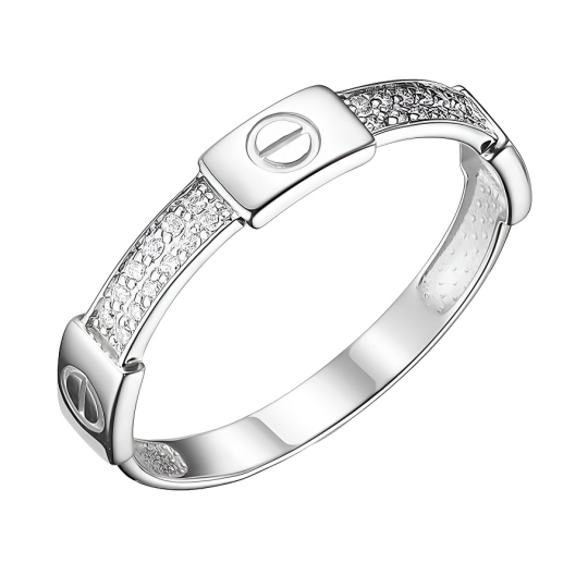 Браслет из белого золота с фианитами