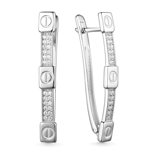 Браслет из белого золота с фианитами