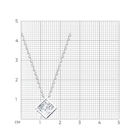 Колье из серебра с фианитами