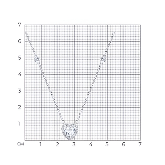 Колье из серебра с фианитами