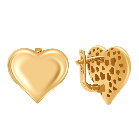 Серьги из лимонного золота с бриллиантами