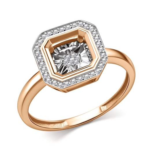 Серьги из золота с бриллиантами и "танцующими" бриллиантами