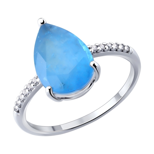 Кольцо из серебра со Swarovski Zirconia