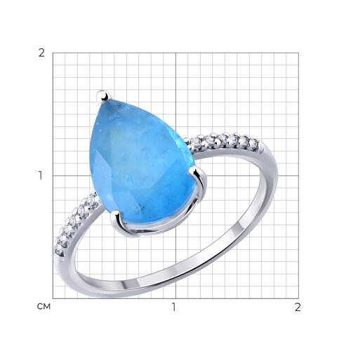 Кольцо из серебра со Swarovski Zirconia