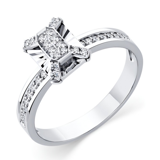 Серьги из белого золота с бриллиантами