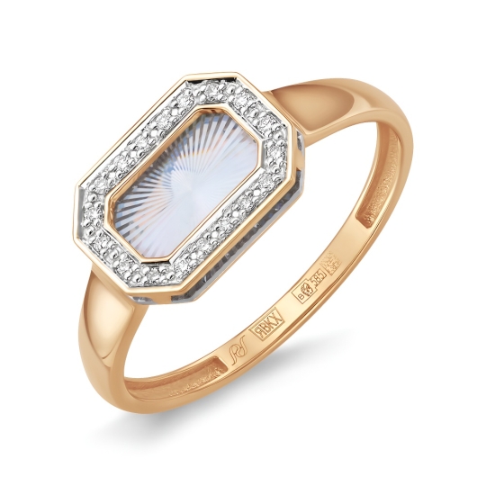 Серьги из золота с алмазной гранью и бриллиантами