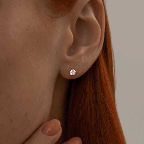 Серьги из серебра с эмалью "Котята"