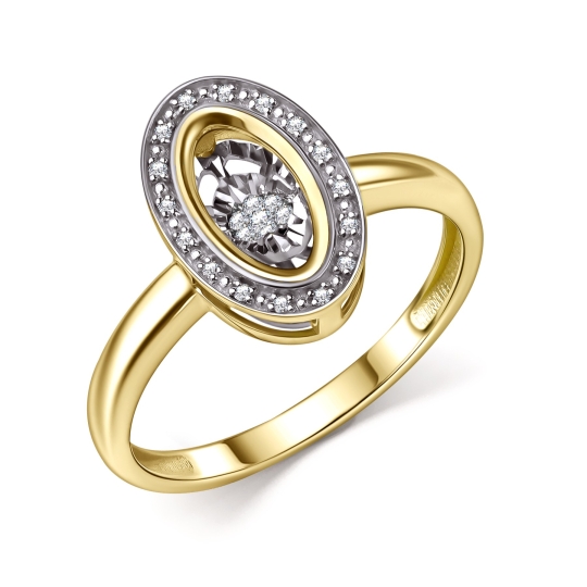 Кольцо из золота с фианитами