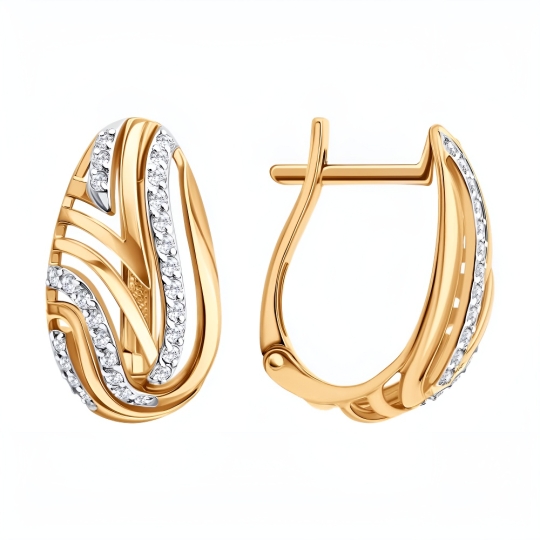 Кольцо из золота с фианитами