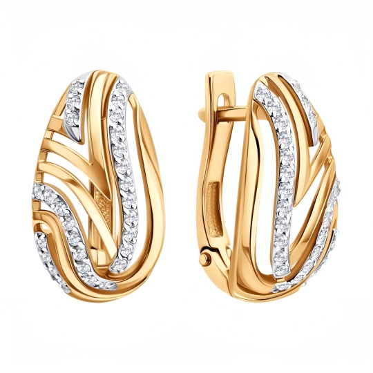 Кольцо из золота с фианитами