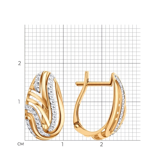 Кольцо из золота с фианитами