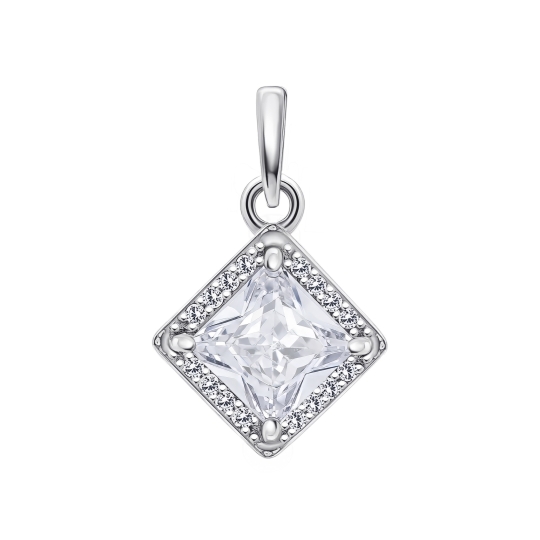 Подвеска из серебра с фианитом