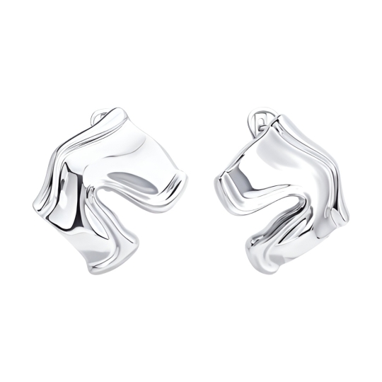 Серьги из серебра с фианитами