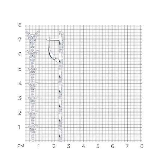 Серьги из серебра с фианитами