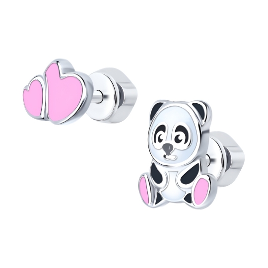 Серьги-трансформеры из серебра