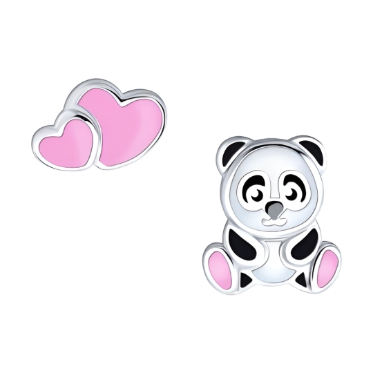 Серьги-трансформеры из серебра