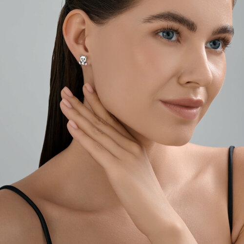 Серьги-трансформеры из серебра