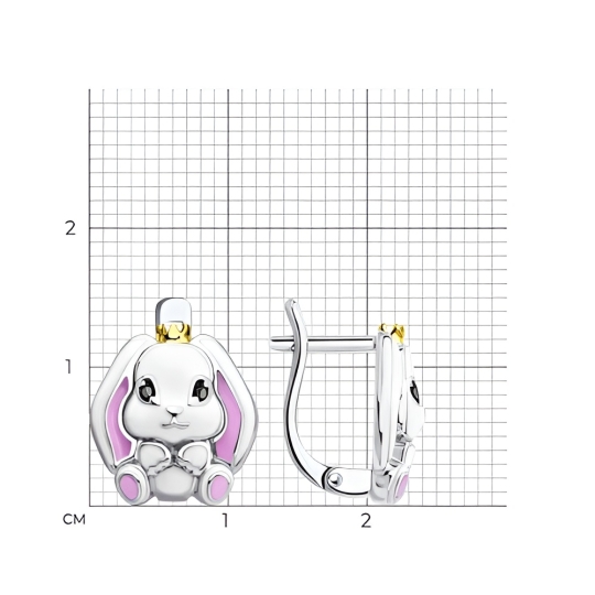 Серьги из серебра с эмалью