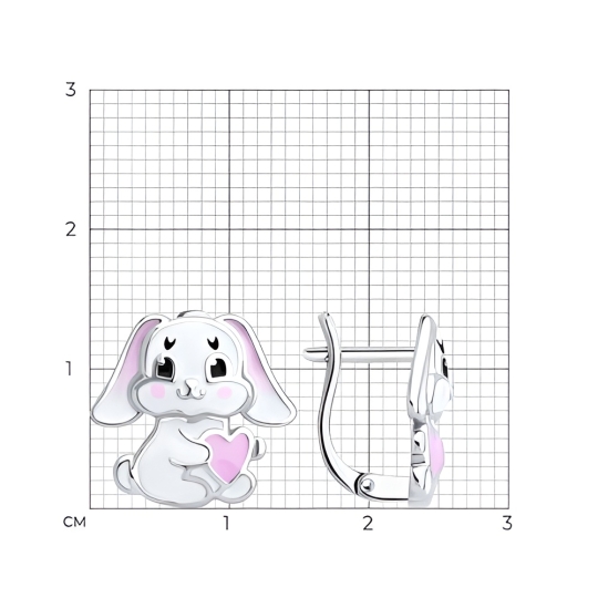 Серьги из серебра с эмалью