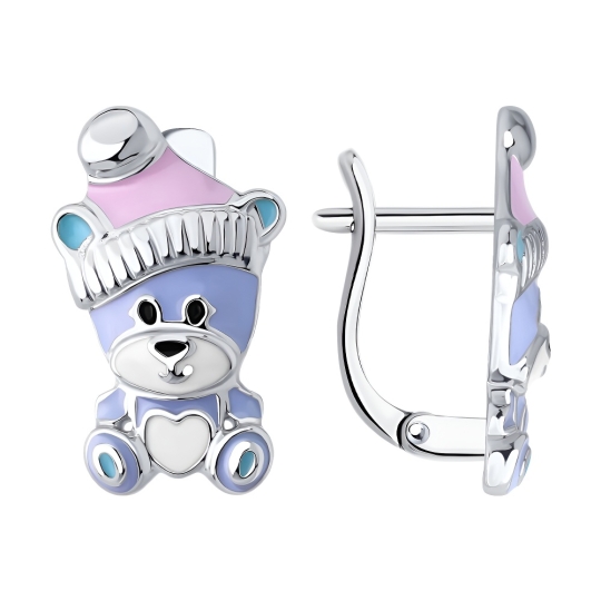 Серьги из серебра с позолотой