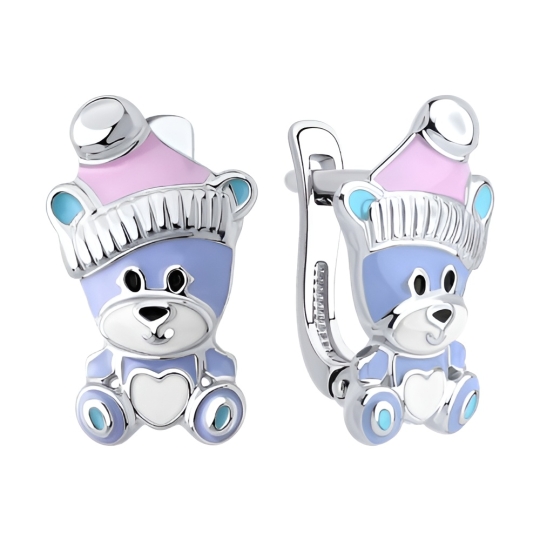 Серьги из серебра с позолотой