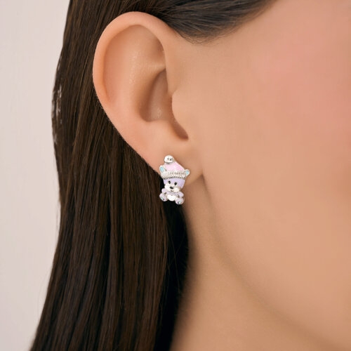 Серьги из серебра с позолотой