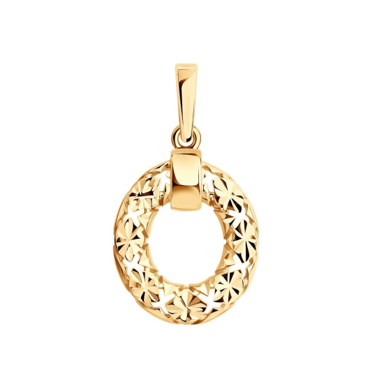 Подвеска из золота с образом Божьей Матери "Владимирская"