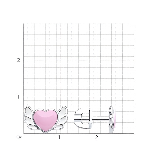 Серьги из серебра с эмалью