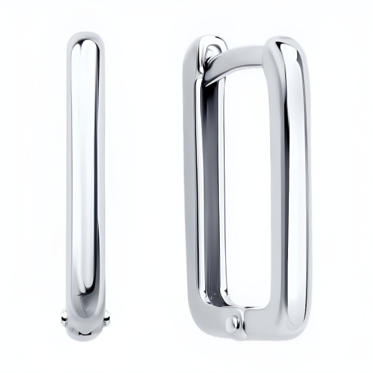 Серьги из серебра, покрытие Вермель золото 999 пробы