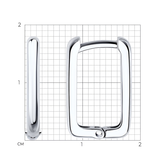 Серьги из серебра, покрытие Вермель золото 999 пробы